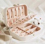 E457 Travel Jewelry Box Biodegradable Jewellery Gift Boxes PU Leather Portable