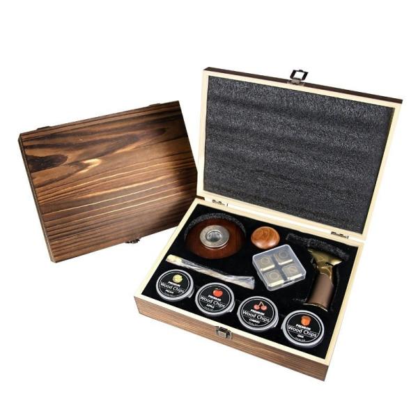 Buy cheap Hot Sale Modern Design Metal Whiskey Smoker Set with Disposable Wooden Cocktail Shaker Bar Tool Set Hot Gift Box Wholesale from wholesalers