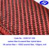 Buy cheap Black / Red 2x2 Twill Carbon Aramid Fabric 200gsm Red Kevlar Para Aramid Fabric from wholesalers