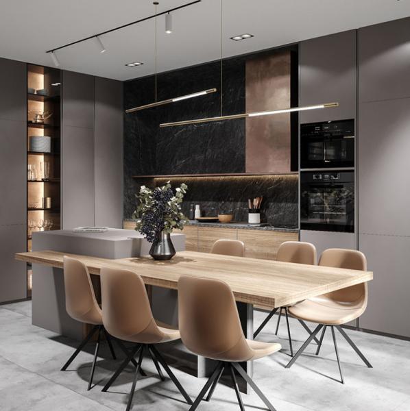 Buy cheap Custom Made Modular Kitchen Pantry Unit Industry Wind Stone Countertop from wholesalers