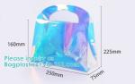 Reflective laser PU leather bag, Iridescent Tote, Fashion Holographic Handbag,