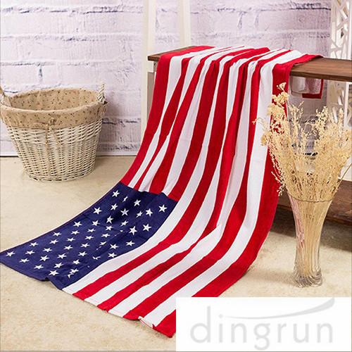 Buy cheap American Flags Artwork Custom Printed Beach Towels Eco Friendly Pure Cotton from wholesalers
