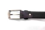 Black 35MM Embossed Mens Leather Dress Belt For Pants