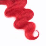 1b Red Body Wave 100% 4x4 Lace Closure Real Human Virgin Hair 18 Inch