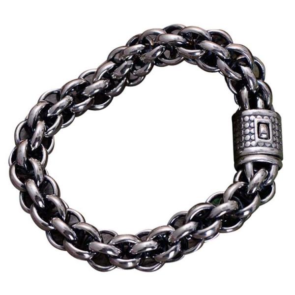 Buy cheap Sterling Silver Chunky Rolo Chain Link Men Bracelet (058602) from wholesalers