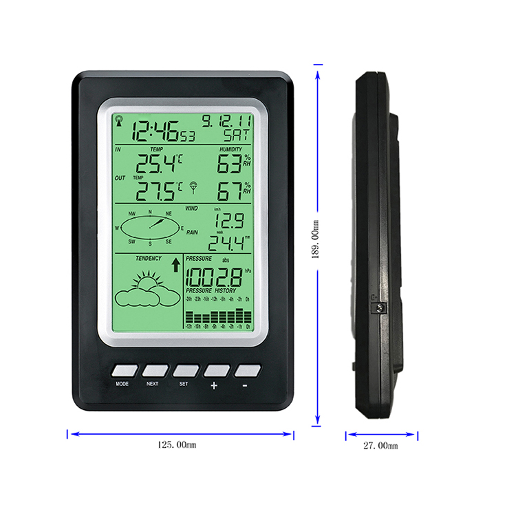 OEM Outdoor Temperature Range -40 To 60 °C Wireless Weather Station With OBM Support
