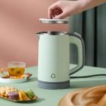 600W Stainless Steel Electric Kettle, Food-Grade SS, Anti-Scalding, Automatic