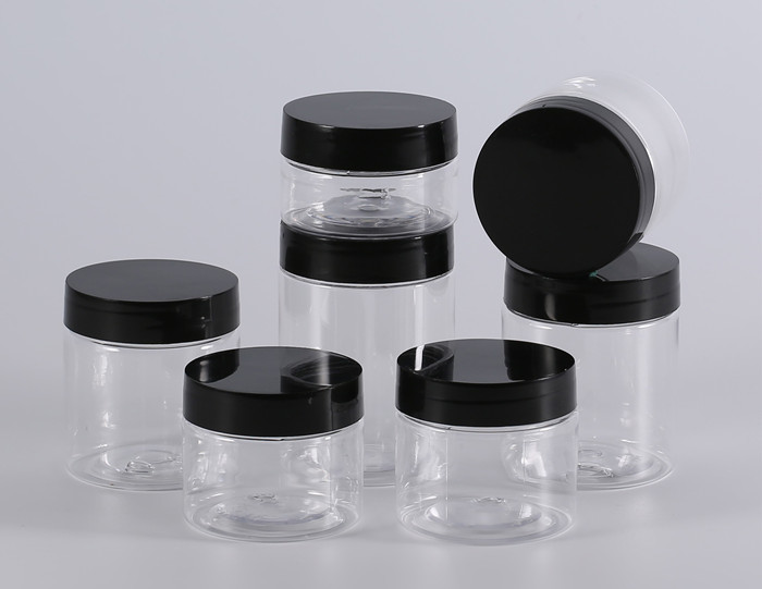 500ml 85mm Wide Mouth Round Plastic Canisters Clear Storage Jars