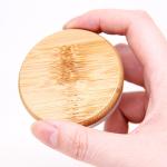 Reusable Bamboo Cup Lids Wooden Mug Lid Wide Mouth 70mm