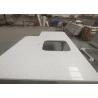 Buy cheap Square Quartz Bathroom Worktops With Stainless Steel Sink Undermounted from wholesalers