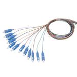 FOS SC UPC Fiber Optic Pigtails 12 Colors G652D / G657A2 Grade
