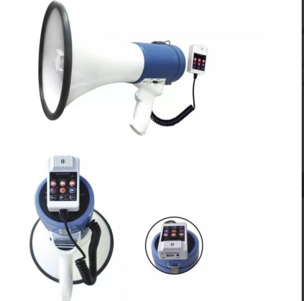 1 Channel Portable Megaphone Speaker Alarm Bull Horn Siren 0.025KW