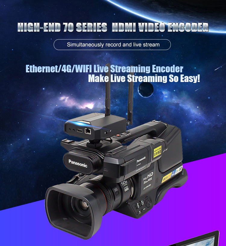 1080P IP streaming app control 1080P video encoder codec