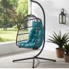 Buy cheap Outdoor Foldable Rattan Hanging Round Swing Egg Chair with Stand and 200KGS Capacity from wholesalers