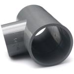 Grey PVC Tube Fittings DN20 25 32 40 50 63 75 90 Pipe Reducing Tee Customized