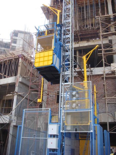 Buy cheap Blue Twin Cage Construction Material Hoists for Building SC200 from wholesalers