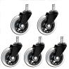 Buy cheap Amazon Hot Sales 5 A Set Black Pu Chaire Casters Wheels Soft Transparent Caster from wholesalers