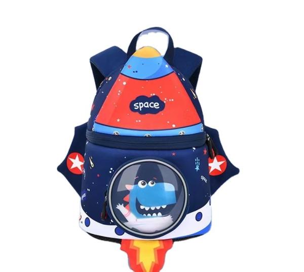 Buy cheap Rocket Shape SBR Children Backpack 3D Neoprene Education Bag 31 * 24 * 15 Cm from wholesalers