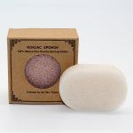Large Light Orange Oval Cosmetic Sponge Baby Bamboo Charcoal Konjac Facial