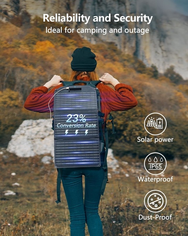 Convenient Foldable 30W Solar Panel Chargers For On The Go Charging
