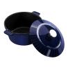 Buy cheap OEM Cast Iron Stock Pots 4.7kg Dark Blue PFOA Free 12 Inch Cooking Pot from wholesalers