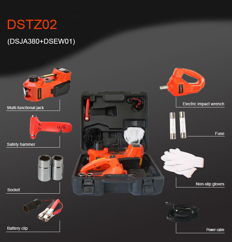 hydraulic car jack for workshop with impact wrench 12v
