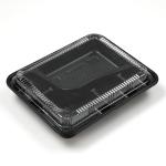 Sushi Box Takeaway Disposable Tray with Lid Divided Food Lunch Box for Packaging