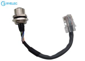 Wholesale Custom M12 8 Pin Panel Mount Waterproof Female Connector To Rj45 Round Network Cable from china suppliers