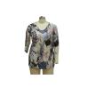 Buy cheap Ladis Shirt Little V-Neckline Shiny Reinstone Decoration 3/4 Sleeves Digital Printing Ladies Fashion Shirt from wholesalers
