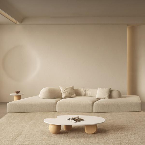 Buy cheap Corner Diy White Segmented Modern Fabric Sofa Set from wholesalers