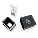 Custom Silver Foil Logo Texture Black Paper Gift Perfume Box Packaging