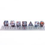 Grey foil gold natural resin multi -faceted desktop game Dice Border Gate