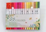 Amazon double head hook line color marker soft head watercolor pen for children