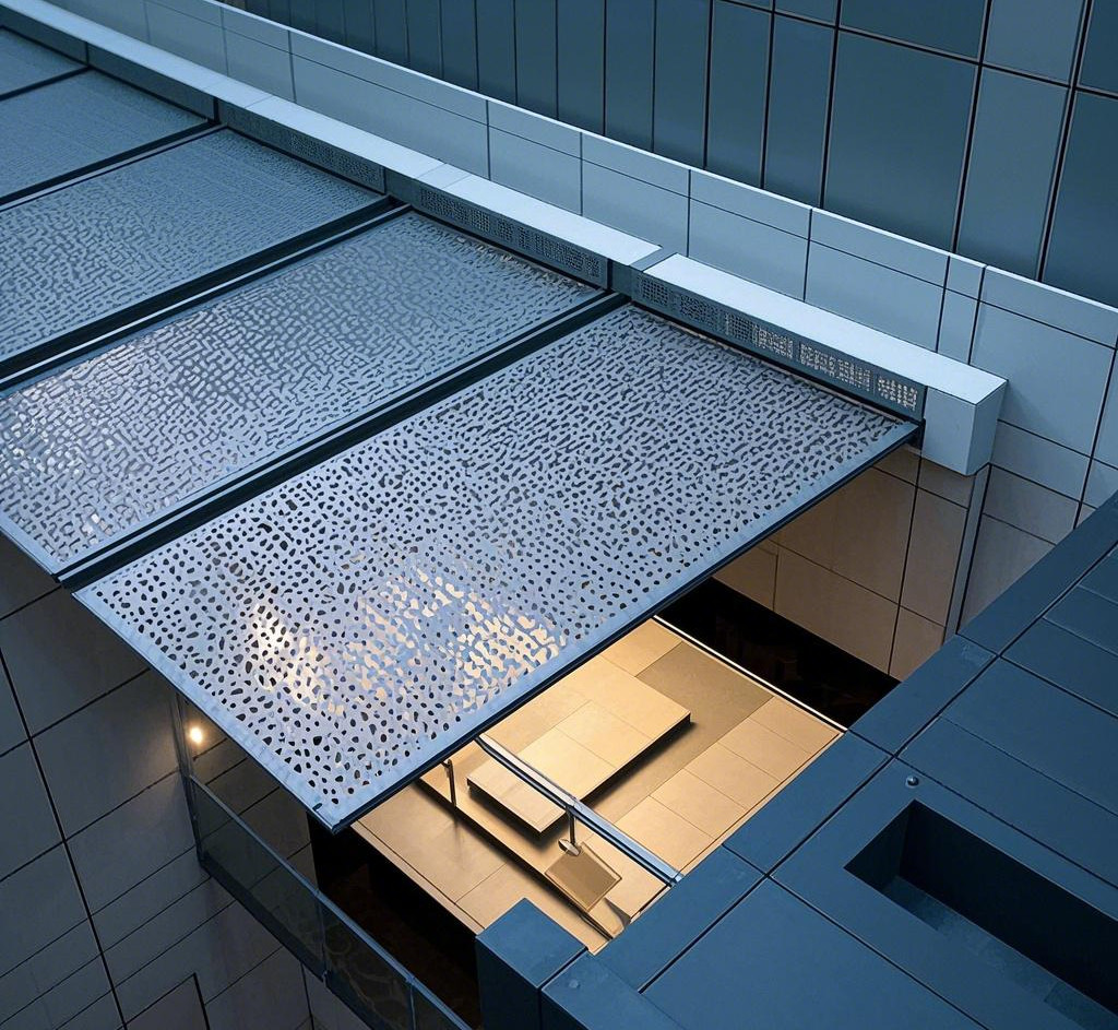 Aluminum Composite Panel Facade Wall Decortor Perforated Panels In Design Building