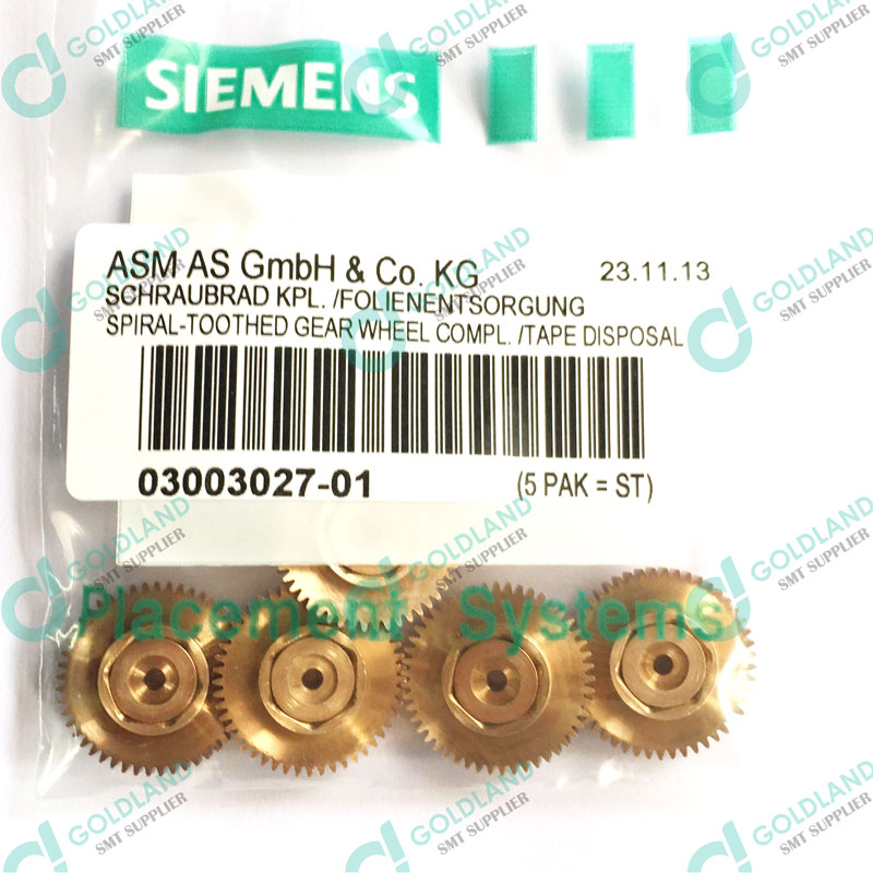 SMT spare part siemens feeder part Siemens ASM Spiral Toothed Gear Wheel Compl Tape Disposal 03003027 SIEMENS feede
