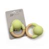 Buy cheap Organic Beech Wooden Silicone Teether LFGB Standard Baby Rattle Ring from wholesalers