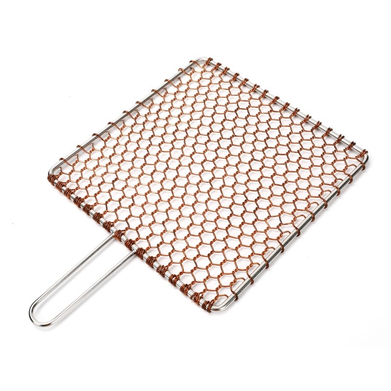 201 Stainless Steel Barbeque Bbq Grill Wire Mesh Round Outdoor Charcoal Net