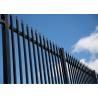 Buy cheap Pre - Galvanized Iron Spear Top Fencing Black Metal Fence Panels from wholesalers