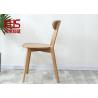 Buy cheap Rustic Light Wood Upholstered Dining Chairs With Mahogany Legs from wholesalers