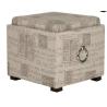 Buy cheap American style Square Bedroom llinen fabric upholstery wheel storage ottoman from wholesalers