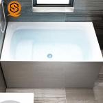 Acrylic Solid Stone Freestanding Tub Seamless Joint White Matte 170CM