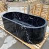 Buy cheap Black Stone Marble Bathtub Freestanding Home Bath Tubs Nero Marquina Hotel Shower Room Bathroom Design from wholesalers