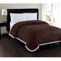 Buy cheap Ultra Soft Brown Flannel Blanket Plain Jacquard Style All Seasons With Circular product