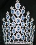 Blue rhinestone red crystal pageant crowns and tiaras disply custom pageant