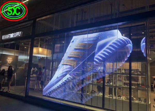 Buy cheap Outdoor Transparent LED Screen Glass P3.91 Die Casting Aluminum Cabinet Material from wholesalers