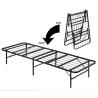 Buy cheap Single Folding Queen Frame for Bedroom Furniture Black Metal Design in Modern Style from wholesalers