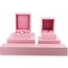 Buy cheap Elegant Pink Wooden Jewelry Box Ring Case Durable For Presentation Gift from wholesalers