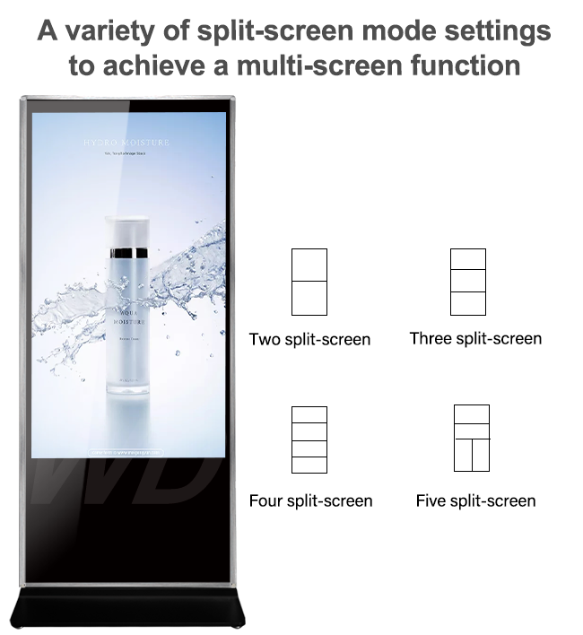 ROHS Certified TFT LCD Floor Standing Digital Signage Roadside