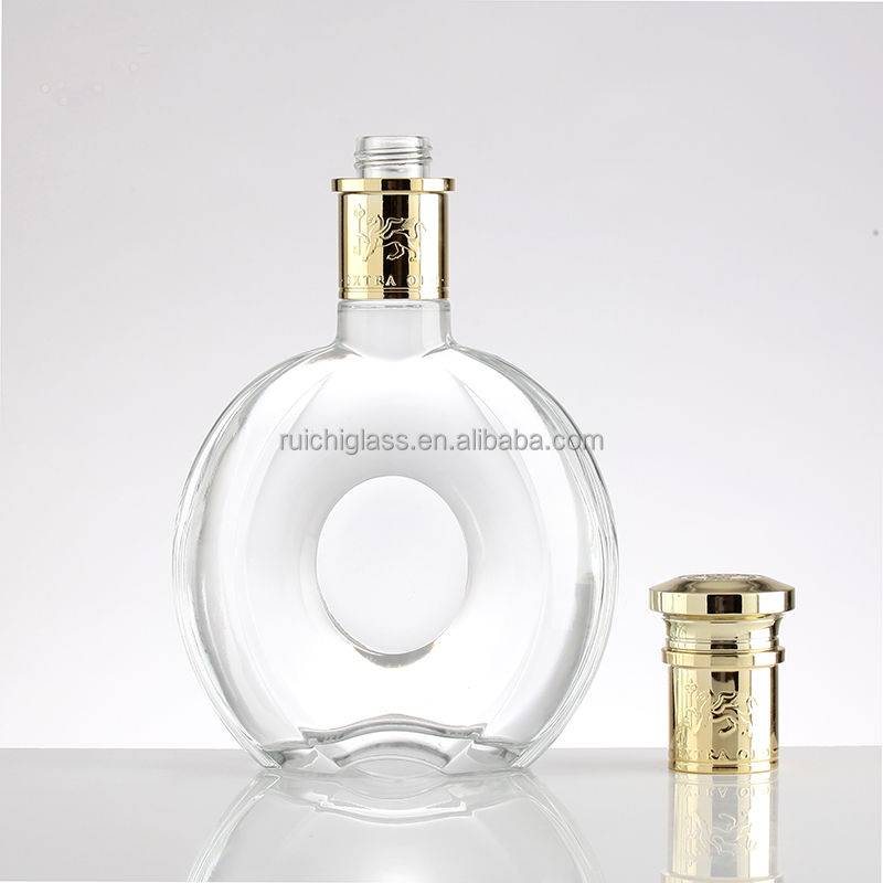 Customized Sealing Type 700ml Glass Bottle for XO Brandy and Whisky Customized Design