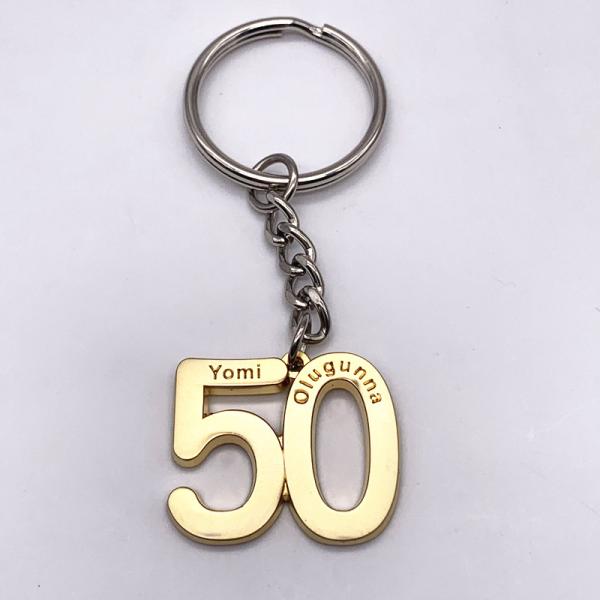 Buy cheap Custom Number Keychains , Gold Silver Antique Nickel Plated Metal Promotional Keychains from wholesalers